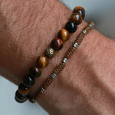 Mannen armband iconic bruin